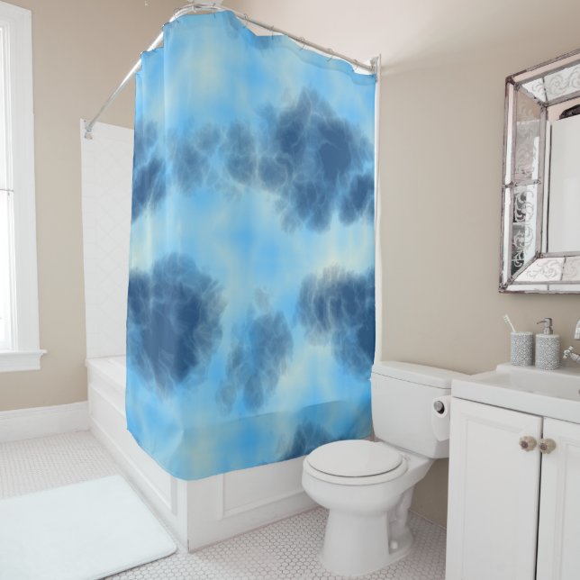Cortina De Ducha Arte en la nube azul (In situ)