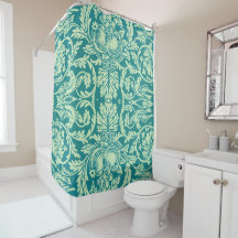 Arte floral de pájaro azul rey de William Morris Q