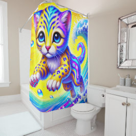 Cortina De Ducha Arte gatito