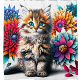 Cortina De Ducha Arte gatito