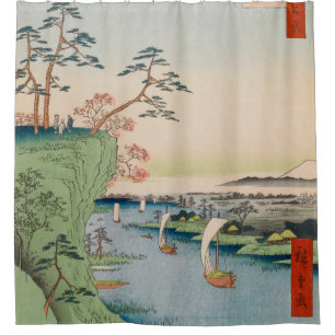 Cortina De Ducha Arte japonés Konodai Tone