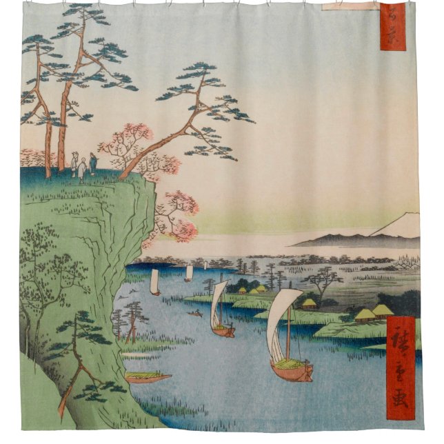 Cortina De Ducha Arte japonés Konodai Tone (Anverso)