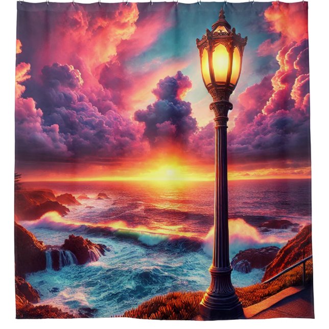 Cortina De Ducha Arte Lampopost (Anverso)