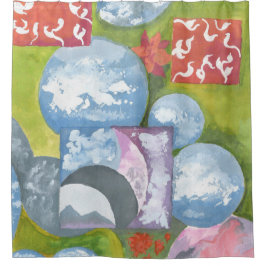 Cortina De Ducha Arte popular de observación de AnyaC