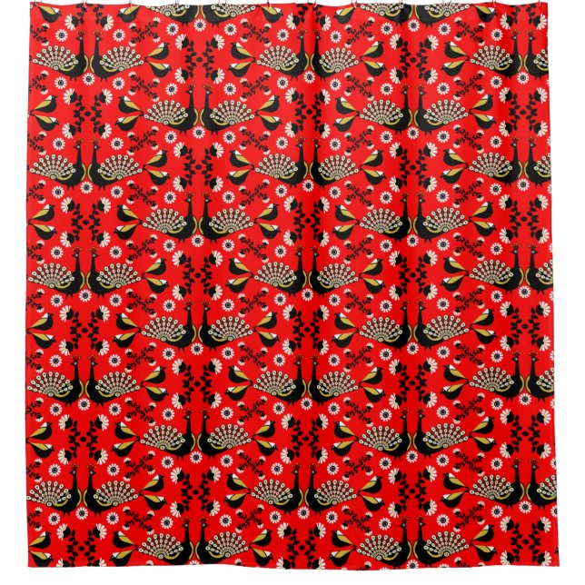 Cortina De Ducha Arte Popular Peacock Bird (Anverso)