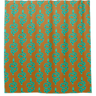 Cortina De Ducha Arte popular texturizado grungy brujeril serpiente