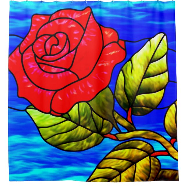 Cortina De Ducha Arte Rosa (Anverso)