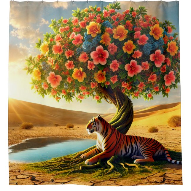 Cortina De Ducha Arte tigre (Anverso)