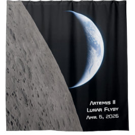 Cortina De Ducha Artemis II sobrevuelo lunar