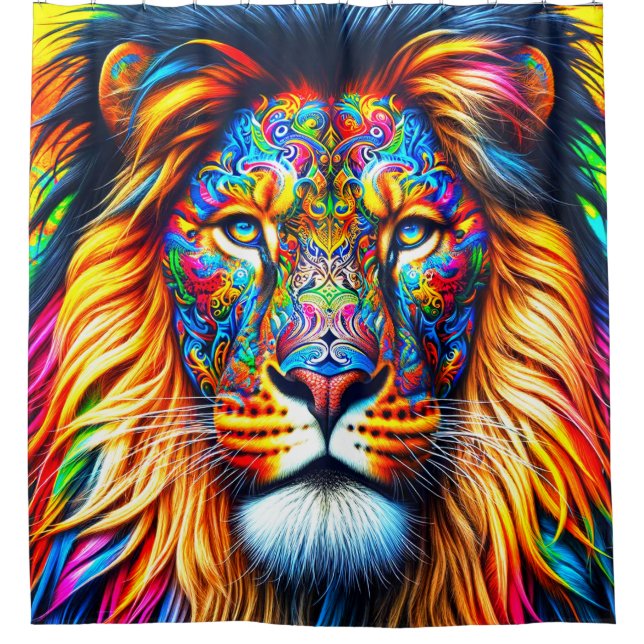 Cortina De Ducha Artsy Lion (Anverso)