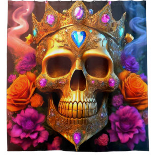 Cortina De Ducha Artsy Skull
