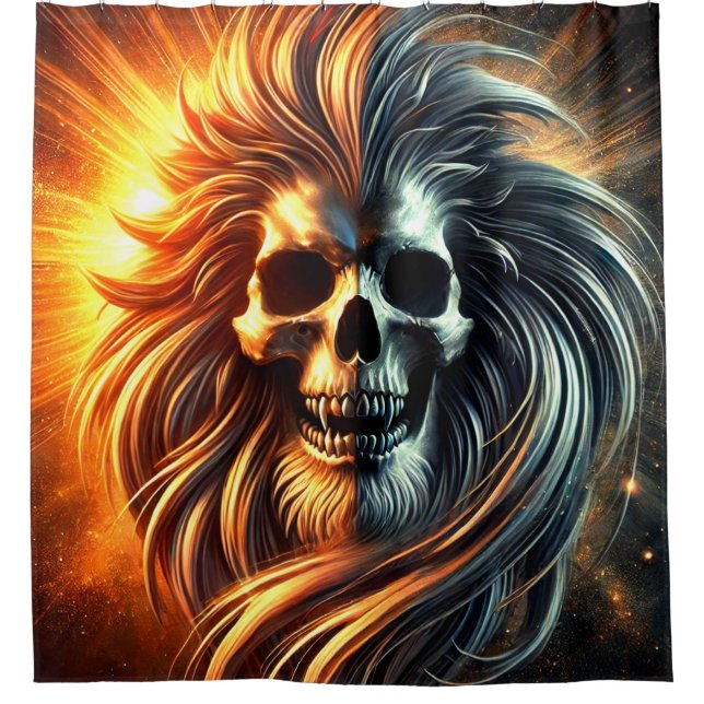 Cortina De Ducha Artsy Skull (Anverso)