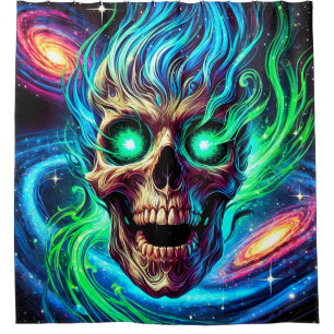 Cortina De Ducha Artsy Skull
