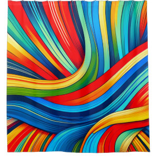 Cortina De Ducha Artsy Striped