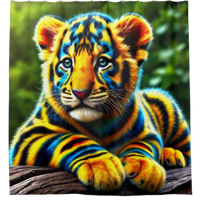 Cortina De Ducha Artsy Tiger (Anverso)