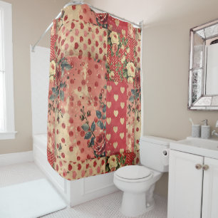 Cortina De Ducha Aspecto de bonito con molestias Shabby Chic Floral