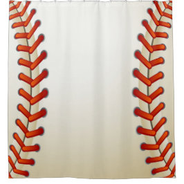 Cortina De Ducha Aspecto de pelota de béisbol cosida con textura