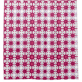 Cortina De Ducha Aspecto retro rosa violeta estallido