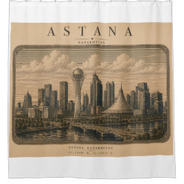 Cortina De Ducha Astana | Vintage Travel City Design