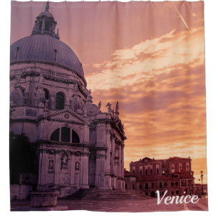 Cortina De Ducha Atardecer sobre la Basílica de Venecia