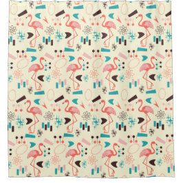 Cortina De Ducha Atomic Flamingo