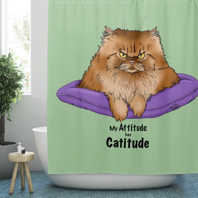 Cortina De Ducha Attitude tiene Catitude (Subido por el creador)