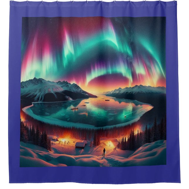 Cortina De Ducha Aureola Borealis en Alaska (Anverso)
