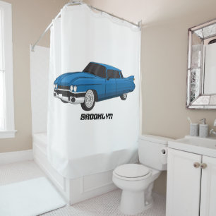 Cortina De Ducha Auto clásico Guay blue 1959