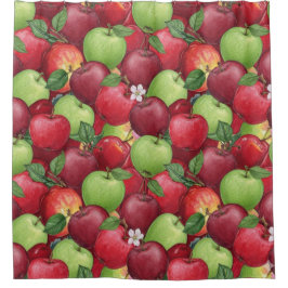 Cortina De Ducha Autumn Apple Orchard Watercolor