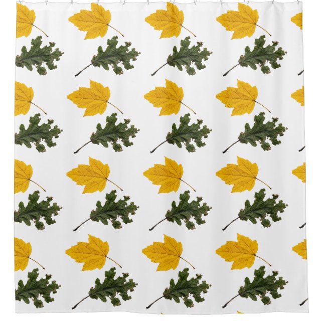 Cortina De Ducha Autumn Symmetry Leaf Pattern (Anverso)