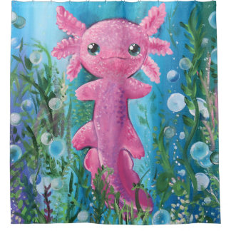 Cortina De Ducha Axolotl Shower Curtain