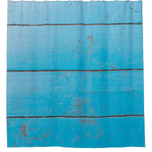Cortina De Ducha Azul claro aguamarina fresco de madera vintage pol