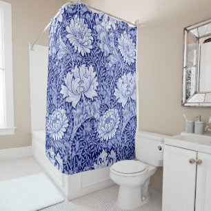 Cortina De Ducha Azul crisantemo, William Morris
