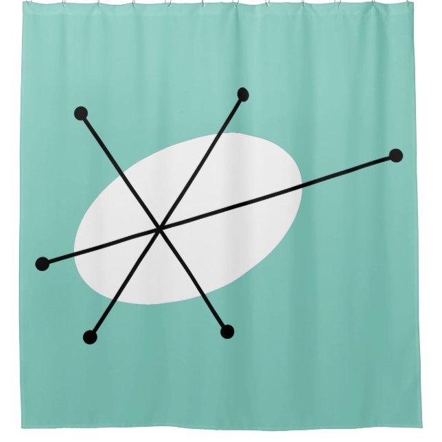 Cortina de ducha azul Dazzle (Anverso)