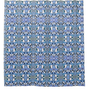 Cortina de ducha azul de hoja enrollada