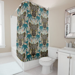 Cortina De Ducha azul de montaña