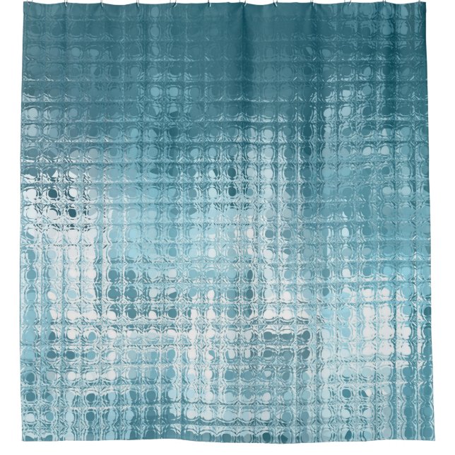 Cortina De Ducha Azul Elegante Abstracto: Hermoso Fondo (Anverso)