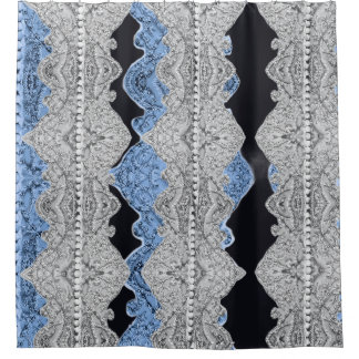 Cortina De Ducha Azul Gris Bonito