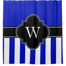 Cortina De Ducha Azul Real Blanco LG Raya 1ICBR Negro Monograma