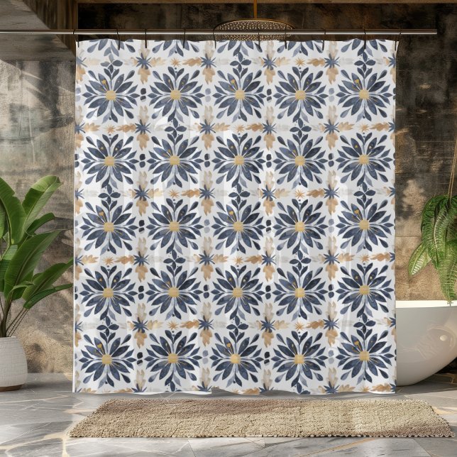 Cortina De Ducha Azul y oro (Subido por el creador)