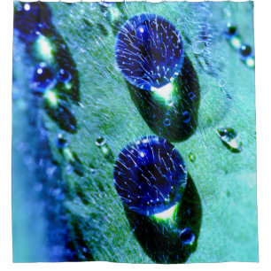 Cortina De Ducha Azules gotas de lluvia perlas de agua, Tub