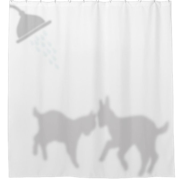 Cortina De Ducha Baby Goats Shadow Silhouette Shadow Budders (Anverso)