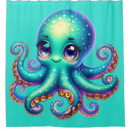 Cortina De Ducha "Baby Octopus Ocean Fun"