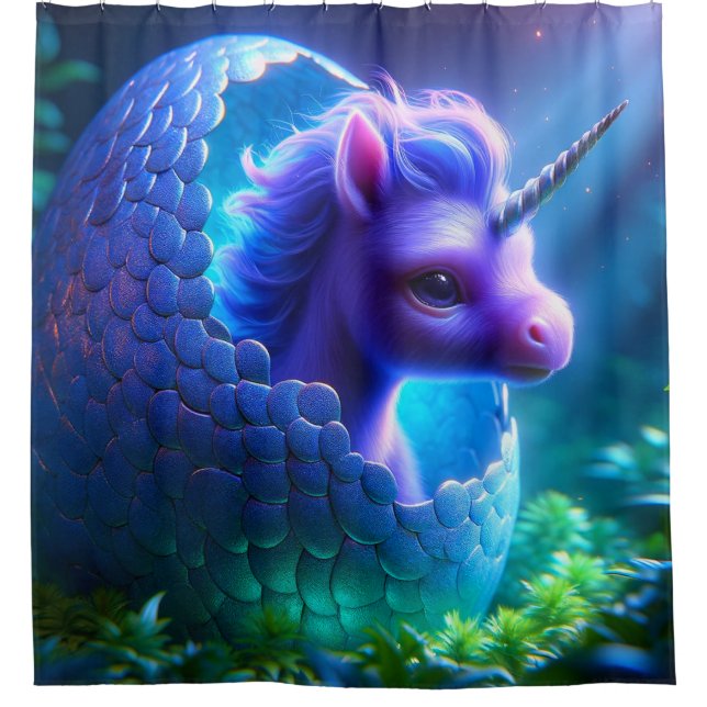 Cortina De Ducha Baby Unicorn (Anverso)