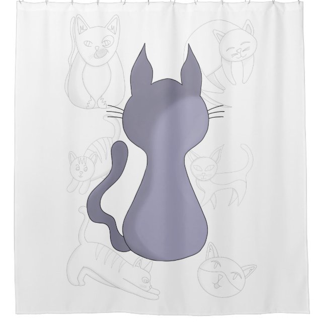 Cortina De Ducha Backward Shy Cat Duvet Cover (Anverso)