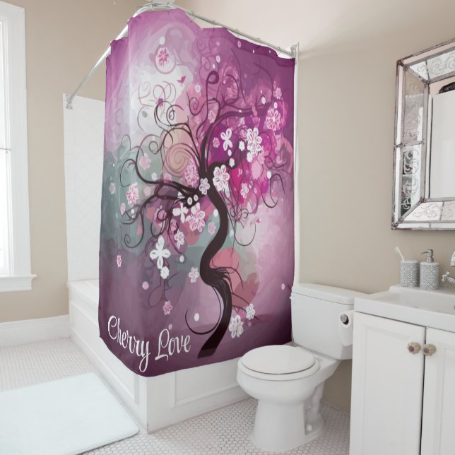 Cortina De Ducha Baile de cerezo encantado (In situ)