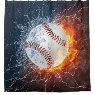 Cortina De Ducha Bala de béisbol