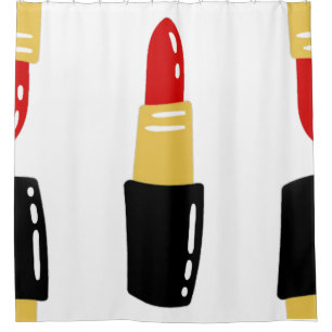 Cortina De Ducha balas de lápiz labial rojo