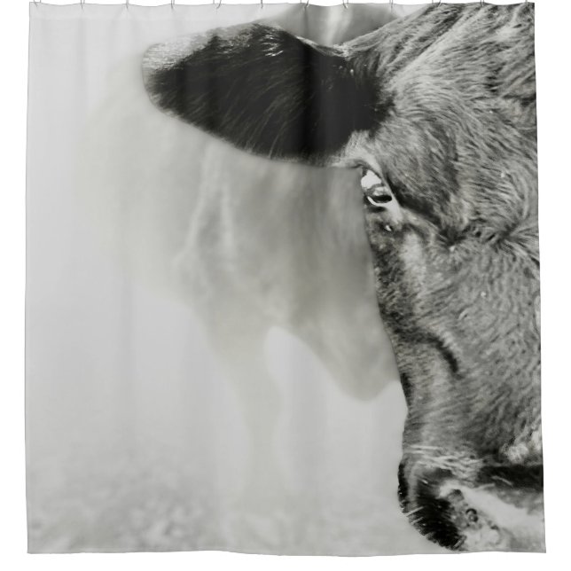 Cortina De Ducha Baldie negro (Anverso)