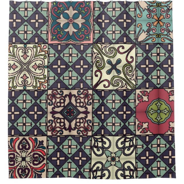 Cortina De Ducha Baldosas portuguesas: sin problemas al estilo Tala (Anverso)